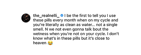 Eliminates Menstrual Odor Testi