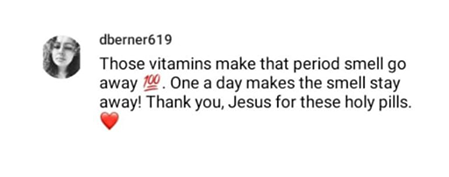 Eliminates Menstrual Odor Testi