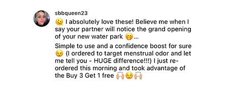 Eliminates Menstrual Odor Testi