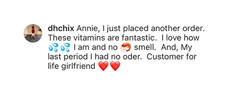 Eliminates Menstrual Odor Testi