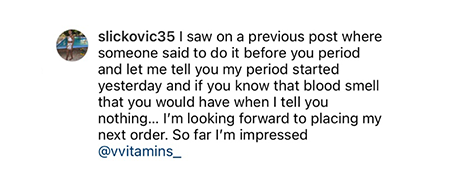 Eliminates Menstrual Odor Testi