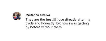 Eliminates Menstrual Odor Testi